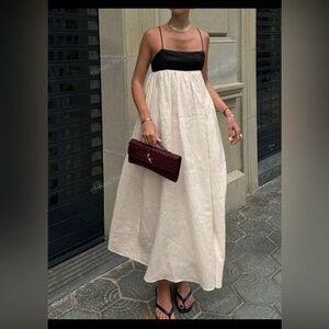 Black and Cream Maxi Dress
